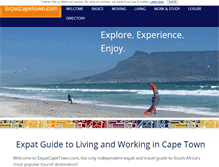 Tablet Screenshot of expatcapetown.com